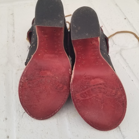 Freebird Brandy Black Leather Handmade Wedges Heels Shoes TRIED ON ONLY - Picture 3 of 12